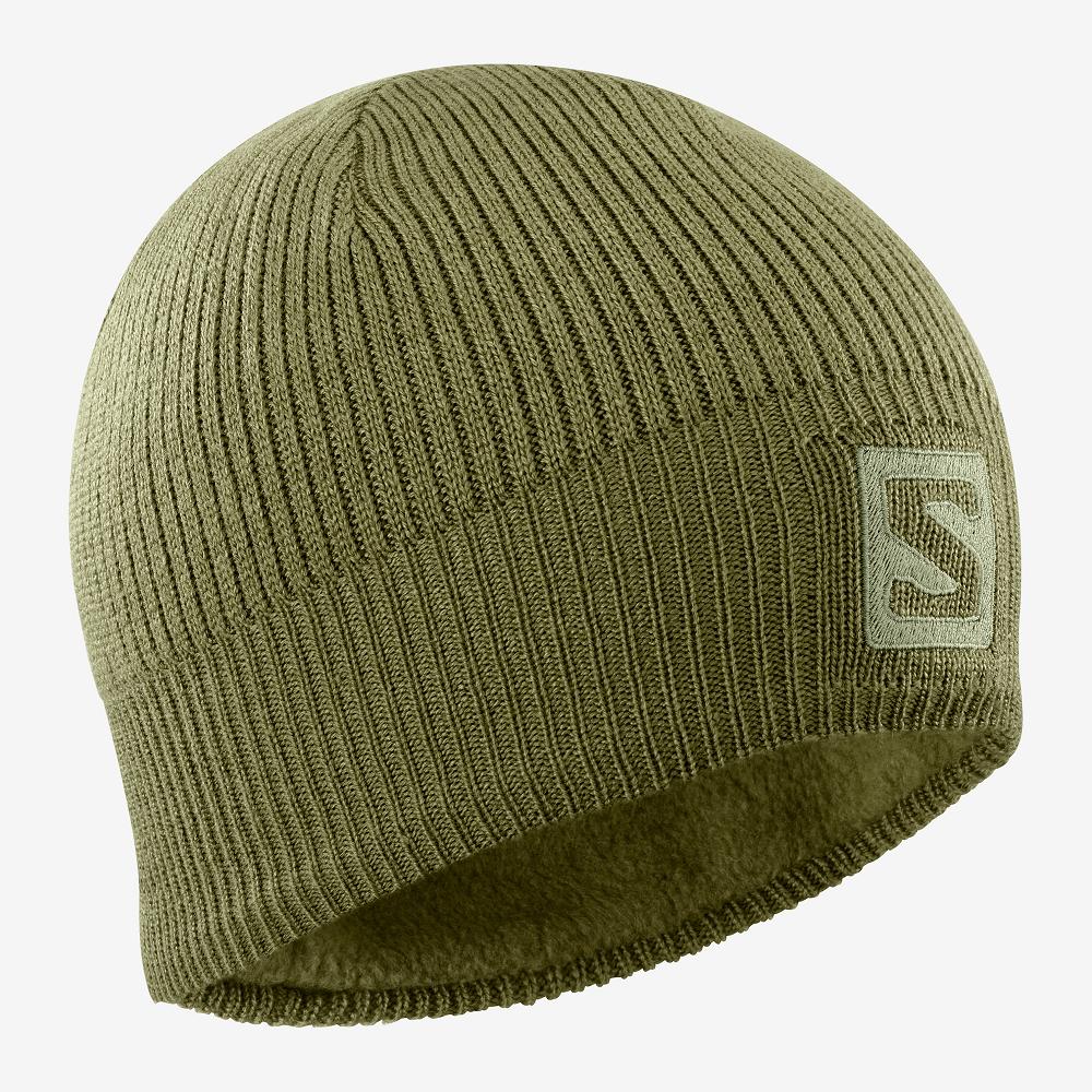 Salomon Singapore Mens Hats - LOGO Green | 10978-EXIM